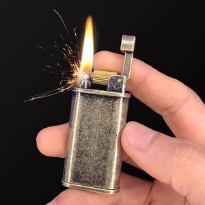 复古煤油打火机老式砂轮个性横滑轮创意便携怀旧国产男士老款火机