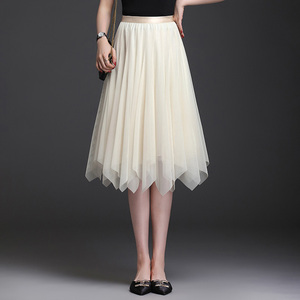 沙群半身裙网纱冬季