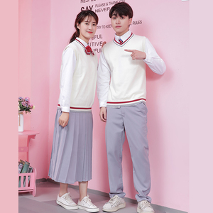 班服ins学院风英伦春季韩版学生校服毕业照初中高中生运动会套装