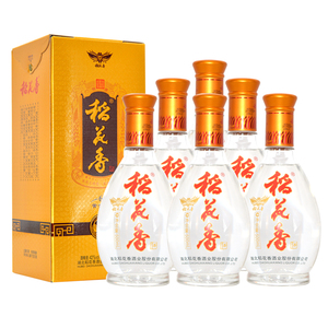 湖北稻花香酒黄金宴42度浓香型白酒整箱6瓶礼盒装婚宴礼品口粮酒