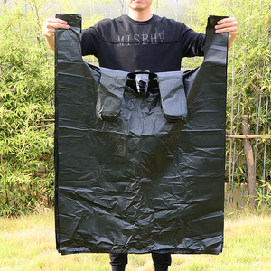 大垃圾袋加厚家用手提式一次性中小号黑色塑料袋马甲袋背心式大袋