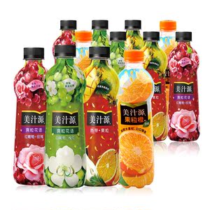 美汁源果粒橙 红葡萄汁白葡萄汁热带果粒 420ml*12瓶24瓶可选包邮