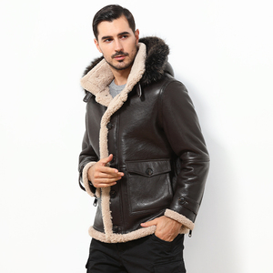 tb456853337淘宝皮衣男真皮春季翻毛领加绒休闲绵羊皮夹克修身帅气