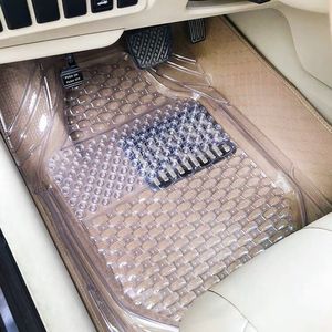 加厚汽车透明脚垫 防水防滑防冻 通用型PVC塑料硅胶汽车地胶地垫
