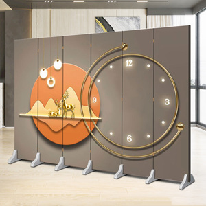 折叠屏风隔断移动推拉布艺