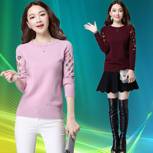 秋装新款2018唯品会宽松毛衣女装专柜正品京东购物商城羊绒打底衫