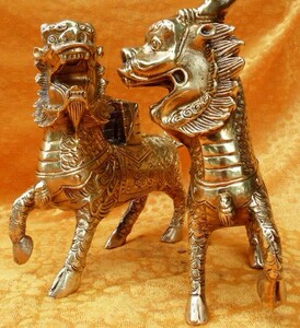 纯铜麒麟吉祥物/驮宝麒麟/催财升官镇宅避煞防病怯厄