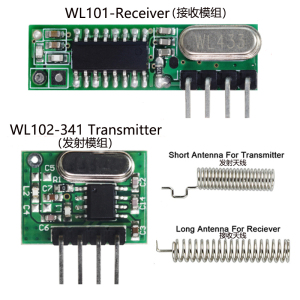 433Mhz 超外差ASK无线RF接收器发射模组防盗报警遥控开关迷你模块