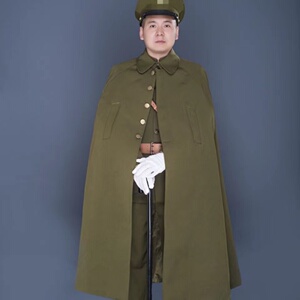 2022春季披风国军斗篷风衣舞台剧服装男女军官演出服胡传奎服装影