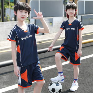 男童夏装套装2024新款儿童运动夏天中大童装夏季速干足球衣服帅气