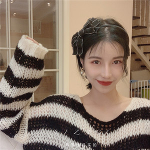 韩国简约蝴蝶结甜美气质发箍青春洋气少女头箍短发细发卡发窟 女