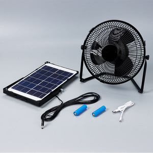 usb口10寸太阳能充电风扇送电池学生宿舍静音悬挂小风扇无线便携