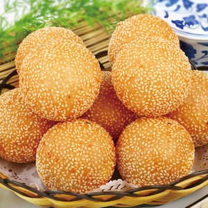 大芝麻团小芝麻球丸子豆沙馅早餐芝麻球油炸半成品2.2kg约40个/包