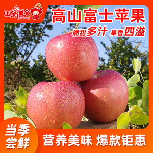 红富士苹果新鲜水果脆甜当季整箱4.5斤包邮青红糖心丑平果河南