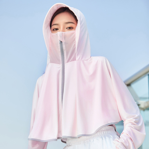 防晒披肩斗篷女防紫外线遮脸防晒衣面纱骑车学车练车开车防晒神器