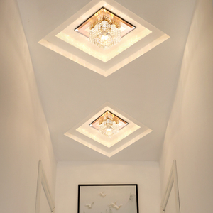 筒灯过道灯走廊灯北欧轻奢 射灯led天花灯嵌入式水晶入户灯玄关灯