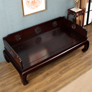 御程红木酸枝木中式明式罗汉床客厅三位沙发长沙发实木