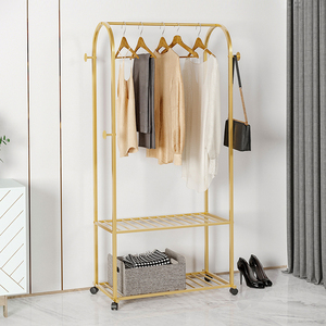 轻奢室内可移动衣架带轮落地次净衣晾衣现代卧室衣帽架金属挂衣架