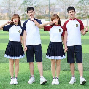 高中学生校服套装学院风初中高三毕业照班服夏季运动会开幕式服装