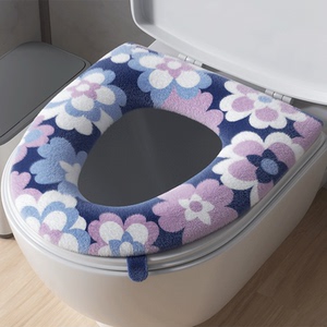 马桶坐垫家用毛绒加大圈盖卫生间通用拉链款冬季暖垫子加厚坐便套