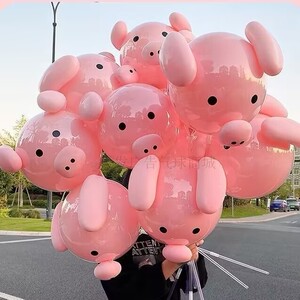 803人付款天猫网红发光创意猪猪造型气球波波球夜市摆