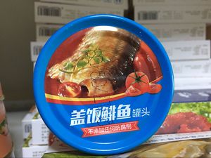 比奇盖饭鲱鱼罐头茄汁鲱鱼即食海鲜海丹东比奇鲜航天食品21罐包邮