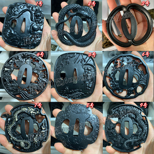 龙泉合金刀镡武丈喜鹊梅花护手挡手居合武士装具刀剑配件diy