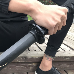 跆拳道剑道木刀 刀谭刀剑配件黑色护手刀谭