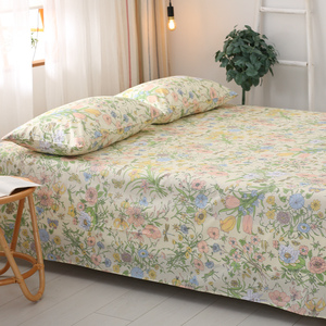 普罗旺斯花园 好看田园风床单单件 纯棉全棉布单人双人床被单ins