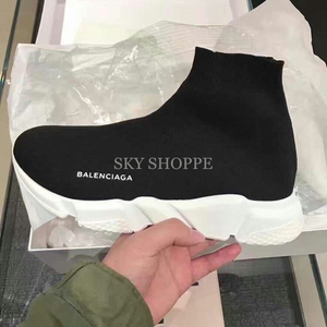 balenciaga/巴黎世家 黑色白底 弹力袜子靴 袜子鞋 部分码数现货