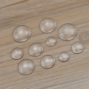 时光宝石玻璃圆贴片 圆形 DIY饰品配件 冰箱贴白胚片 单个