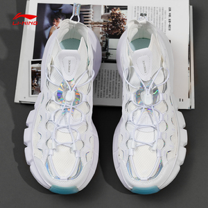 李宁休闲鞋女2022夏季新款悟道2.3lite网面老爹鞋低帮运动鞋女鞋