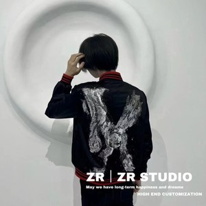 zr自主大义夹克slp风格高街帝男