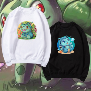 宠物小精灵妙蛙种子动漫周边卫衣男女圆领套头上衣服情侣装打底衫