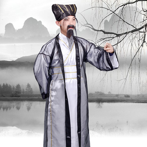新款古装舞台服师爷服扮演诸葛亮服装年会话剧演出服万圣节谋士服