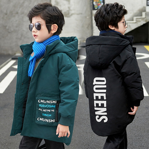儿童羽绒服男孩10-16岁男童2020新款韩版中长款大款洋气加厚外套8