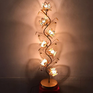 土豪金光闪闪淘宝三品五品七品九品led水晶镂空莲花灯供佛灯长明灯