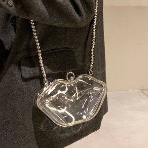 时尚小众透明斜挎小包包女包个性ins新款网红单肩包斜挎包潮超火