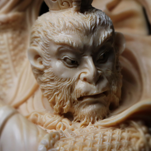 和顺斋猛犸象牙雕刻大摆件孙悟空齐天大圣独家原创纯手工高端收藏