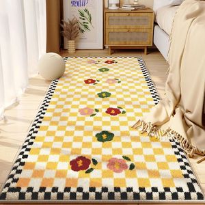 简约床边毯仿羊绒家用客厅地毯卧室毯耐脏加厚床前可定制超柔地垫