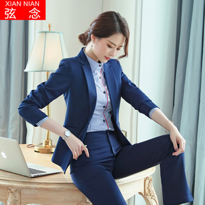 ol职业装女2018新款时尚修身律师女士西装套装女正装售楼部工作服
