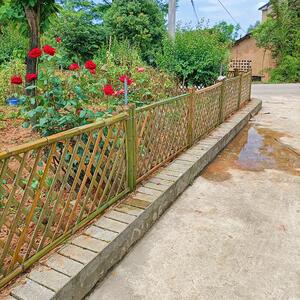 新款田园栏栅菜园栅栏庭院子装修竹子篱笆花圃隔断护栏美化乡镇