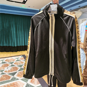 专柜正品gucci/古驰外套 经典男士夹克双g长袖满logo休闲百搭女装