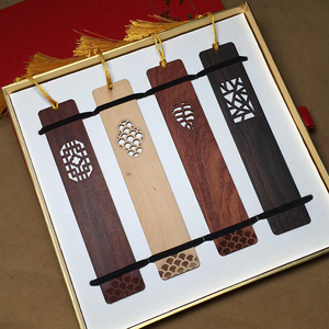 窗棂书签纪念品礼物送老师文艺diy实木质书签复古风送人自用皆可