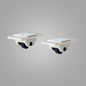 迷你收纳箱脚轮家用床下橱柜收纳盒粘贴式小滑轮厨房垃圾桶轮子4p