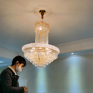 欧式水晶吊灯客厅灯现代创意餐厅吊灯奢华大气复式楼梯灯简约灯具