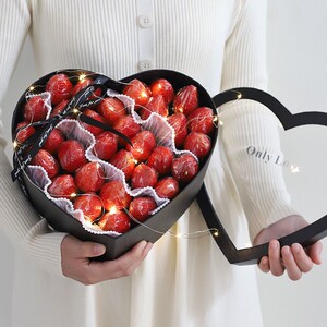 情人节送女朋友仪式感礼盒心形网红创意自制水果礼品盒材料包全套