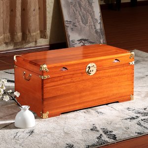 加厚香樟木箱结婚箱衣箱全实木字画证件收纳箱平板婚嫁箱樟木箱子