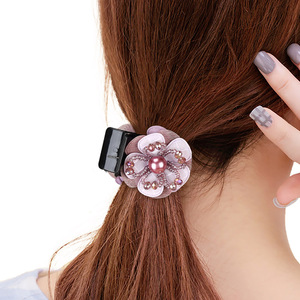 花朵马尾抓夹发夹女扣夹卡子发卡后脑勺发饰头饰韩国头发夏季夹子