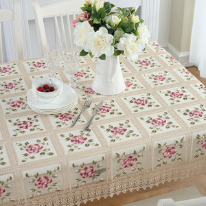 欧式桌布布艺蕾丝餐桌布台布茶几布绣花长方形盖布镂空玻璃纱定制